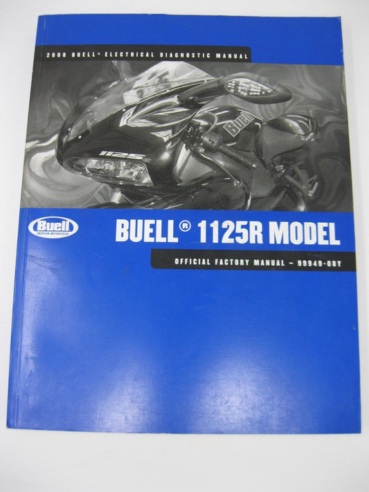 Buell Electrical Diagnostic Manual 2008 1125R Model 99949-08Y