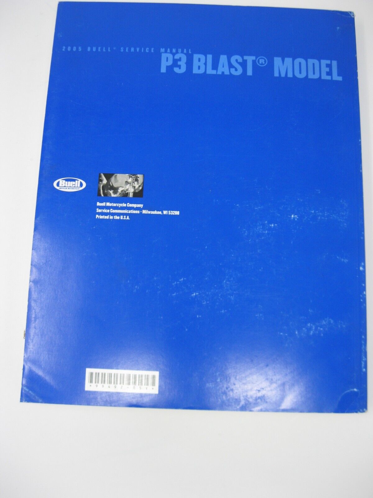 Buell Service Manual 2005 P3 Blast Model 99492-05Y