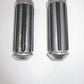Rubber and Chrome Hand Grip Pair Unknown Fitment