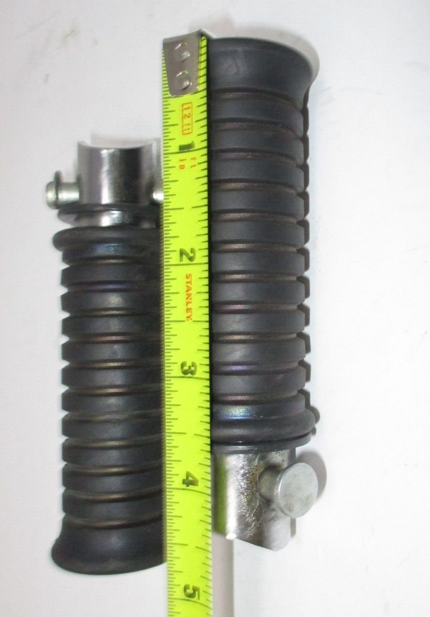 Rubber and Chrome Hand Grip Pair Unknown Fitment