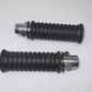 Rubber and Chrome Hand Grip Pair Unknown Fitment