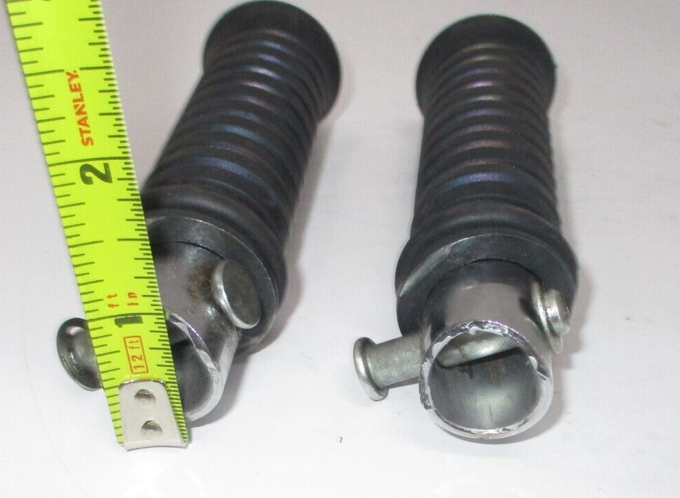 Rubber and Chrome Hand Grip Pair Unknown Fitment