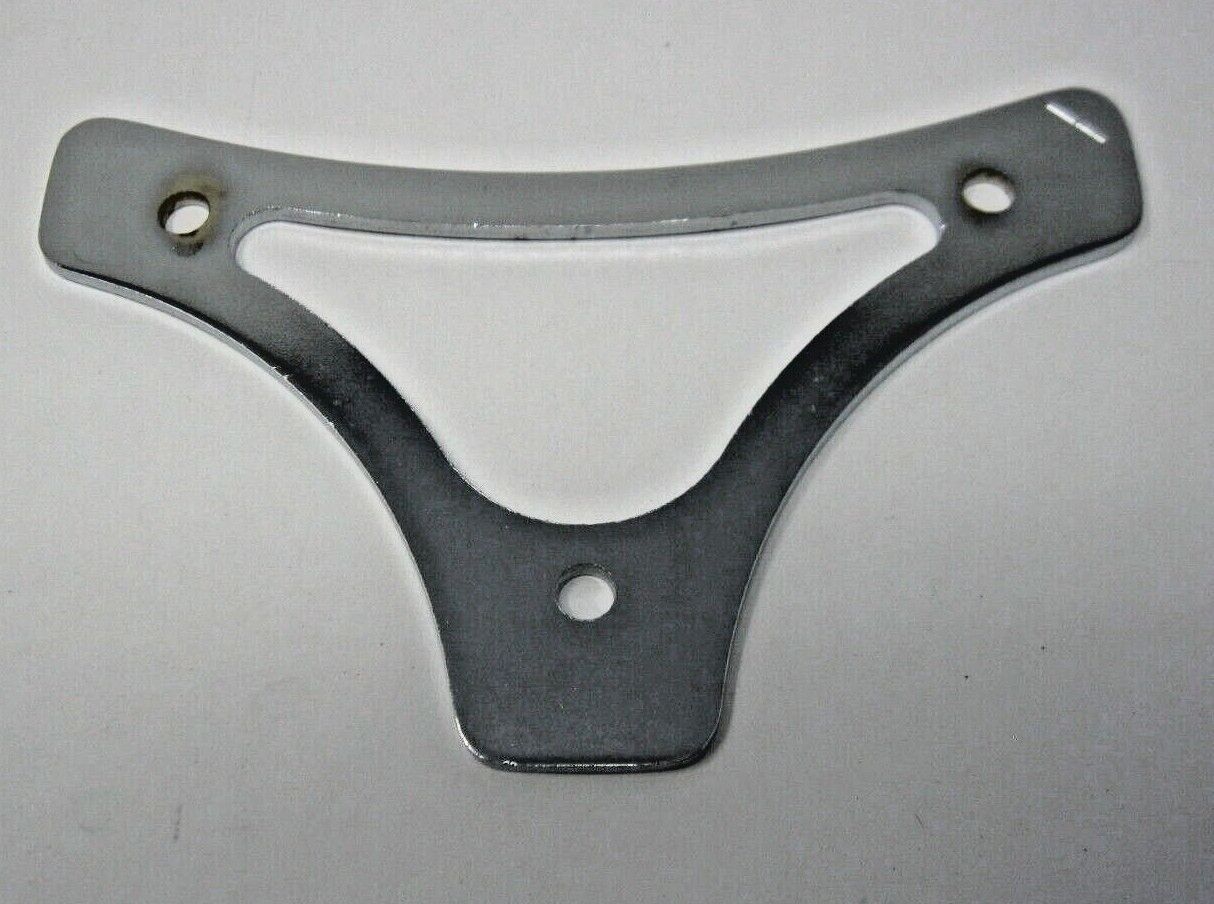 Chrome Passenger Back Rest Pad Mount Plate For Harley - No Hardware