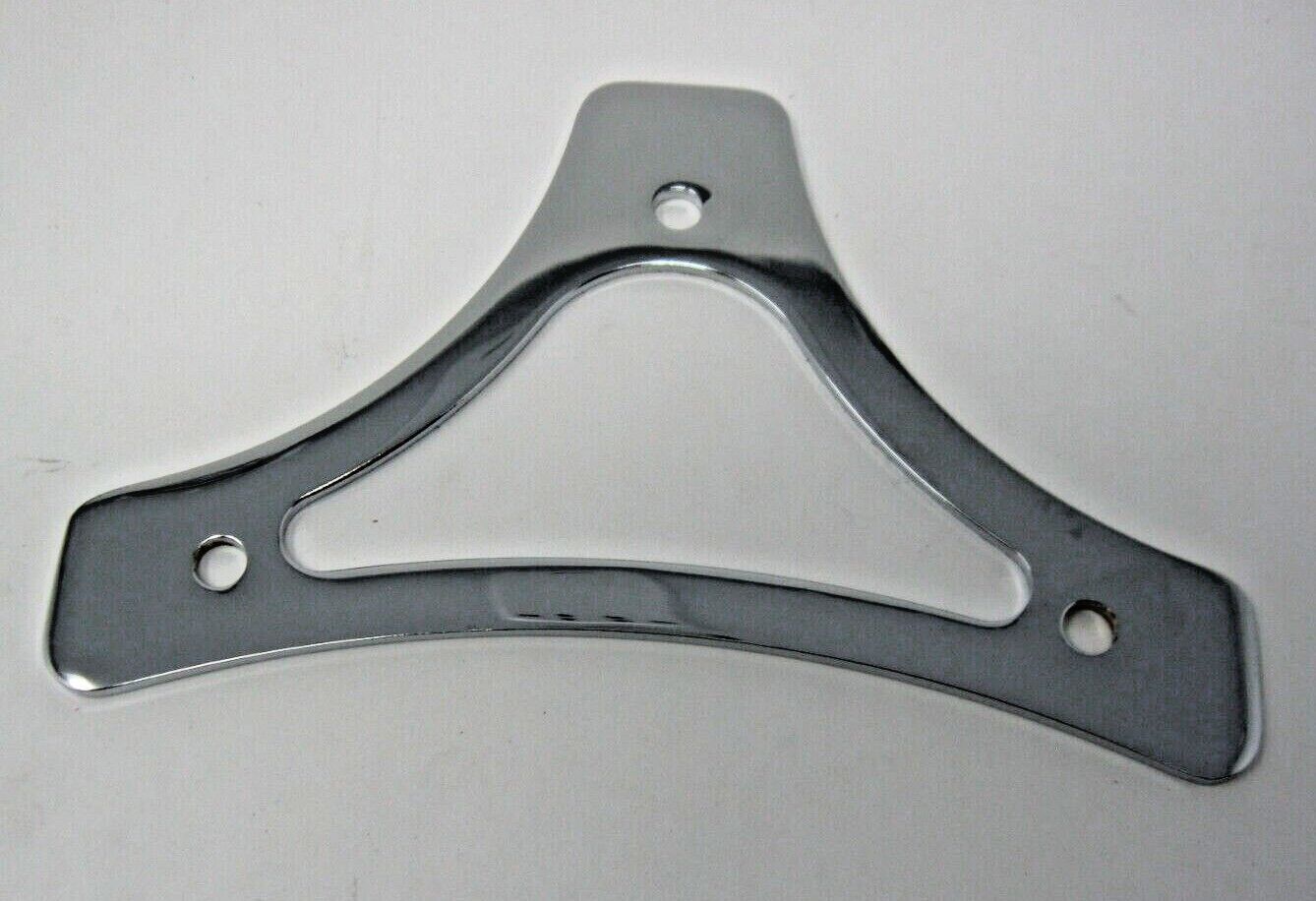 Chrome Passenger Back Rest Pad Mount Plate For Harley - No Hardware