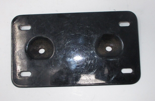 Black Steel Lay Down License Plate for Mounting Bar Unknown Fitment