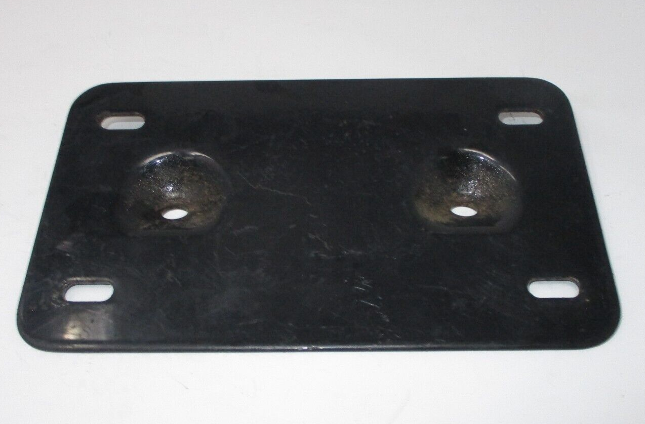 Black Steel Lay Down License Plate for Mounting Bar Unknown Fitment