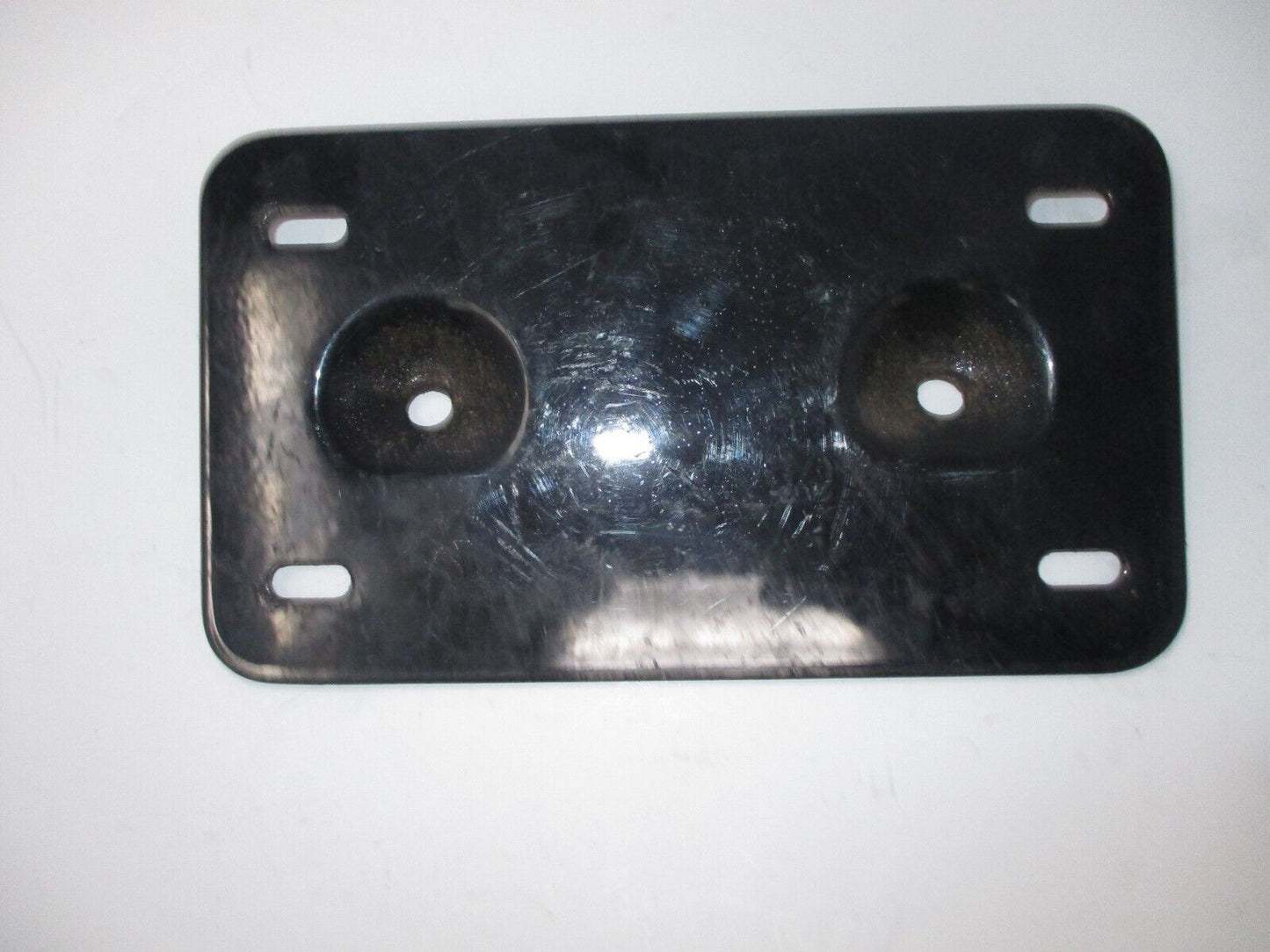 Black Steel Lay Down License Plate for Mounting Bar Unknown Fitment