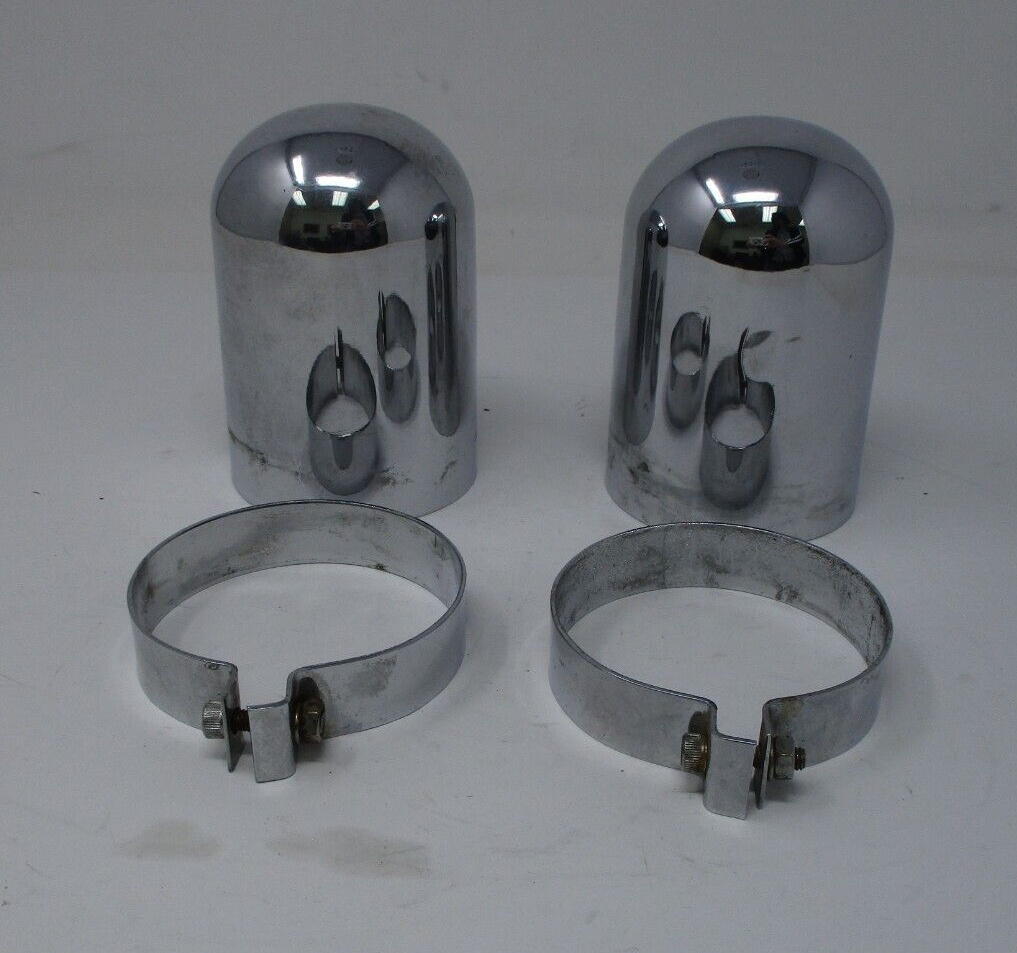 V-Twin Chrome Dome Style Shock Cover Set 54-0154