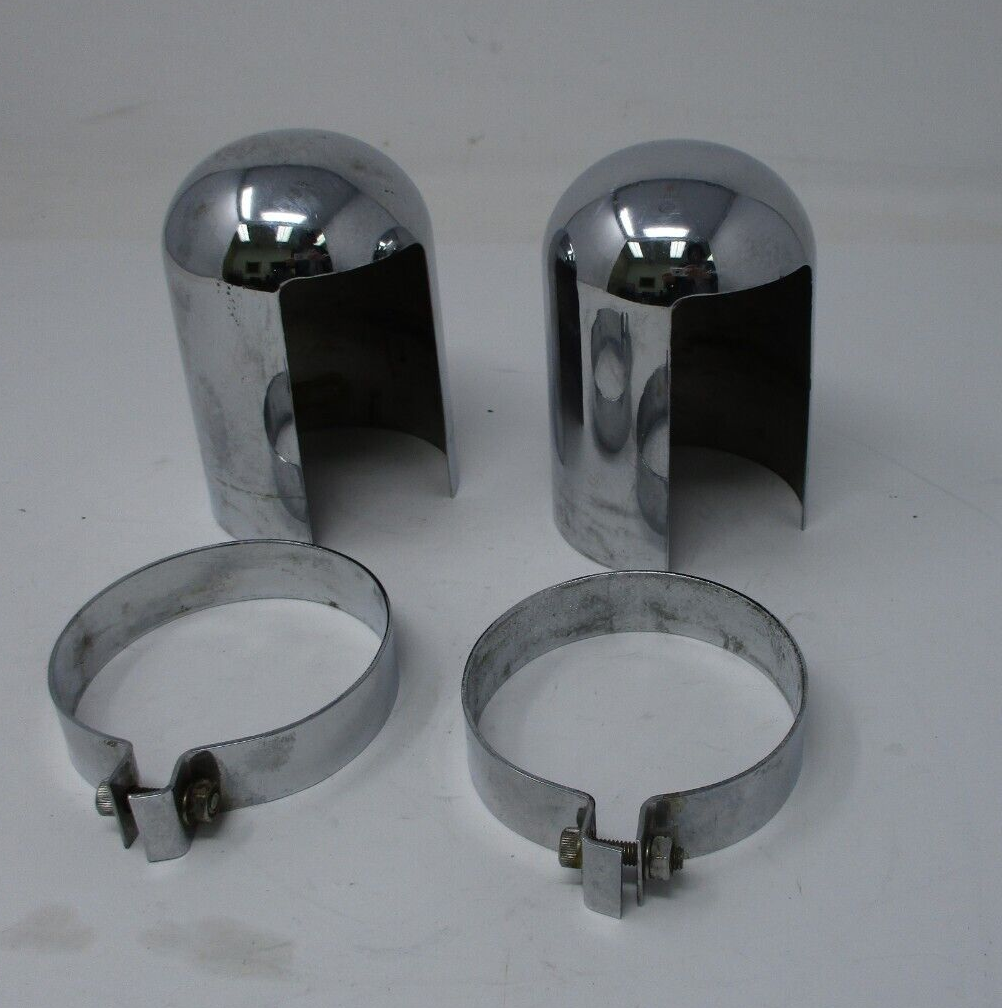 V-Twin Chrome Dome Style Shock Cover Set 54-0154