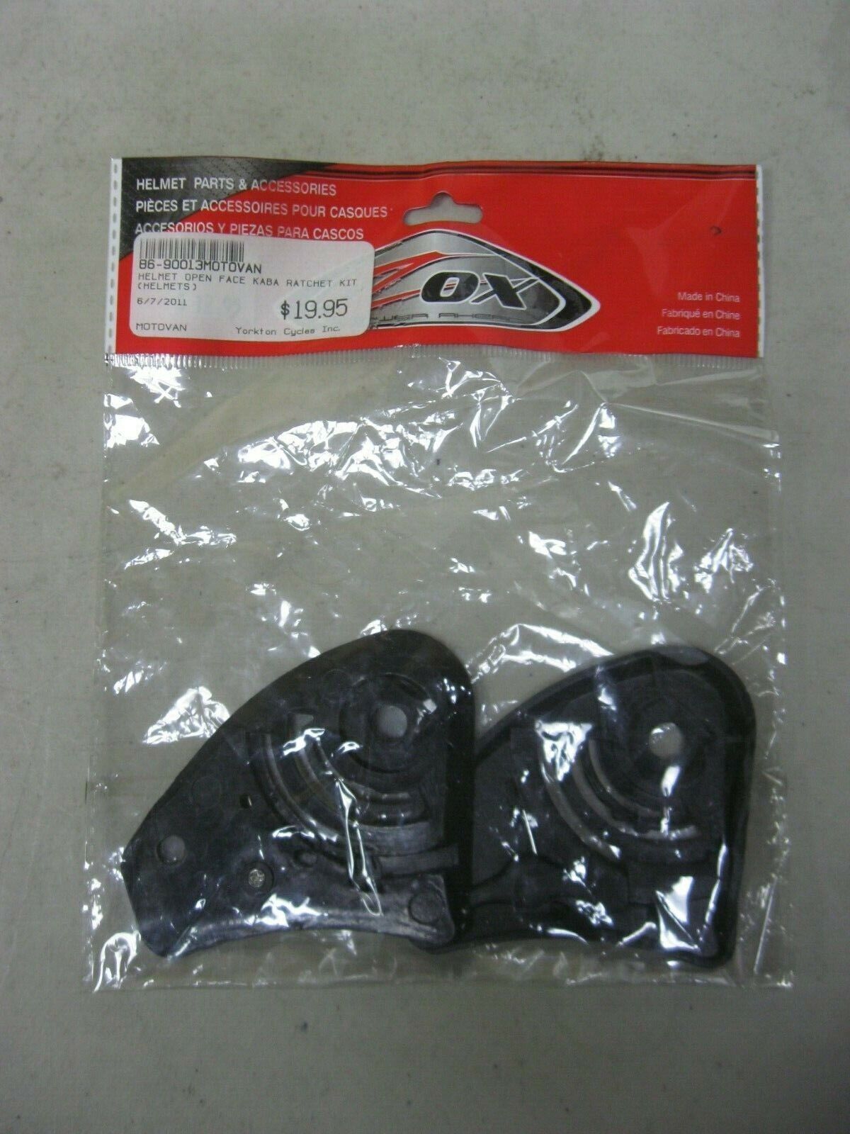 ZOX Open Face Ratchet Kit For Kaba Helmets 86-90013