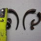 WHALE TAIL BROWN WOODEN FAKE GAUGE TRIBAL EARRINGS