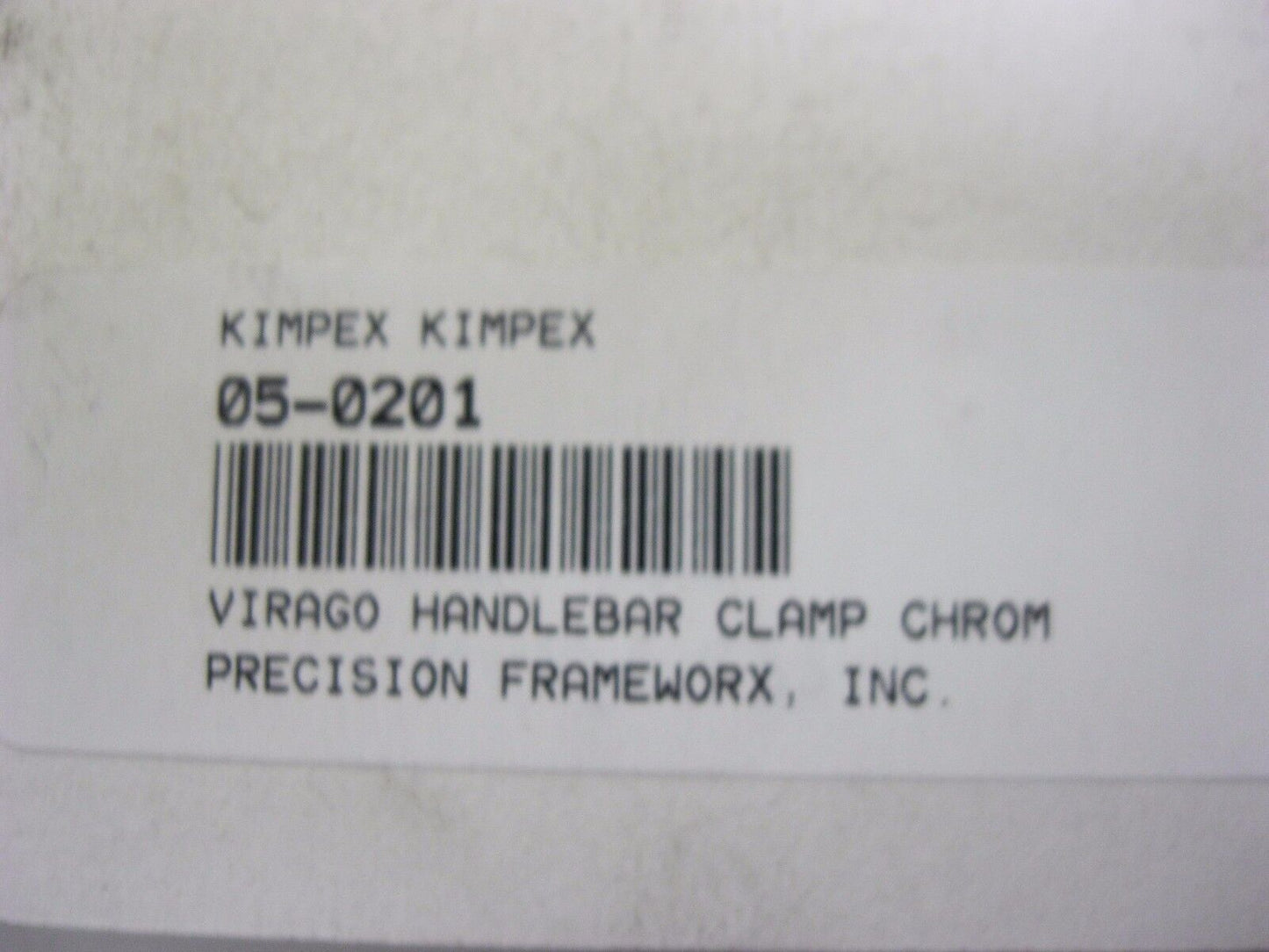 YAMAHA VIRAGO SMOOTH CHROME 1 PIECE HANDLE BAR TOP CLAMP KIMPEX   05-0201