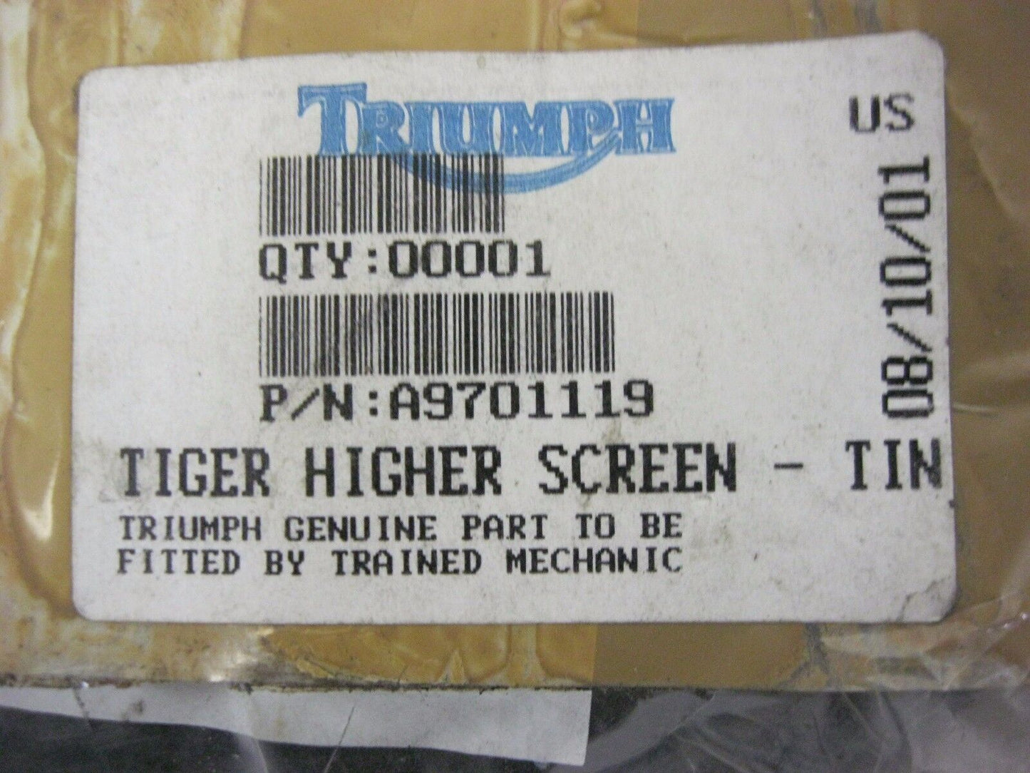 TRIUMPH TRIM RUBBER FOR TIGER HIGHER WINDSCREEN A9701119