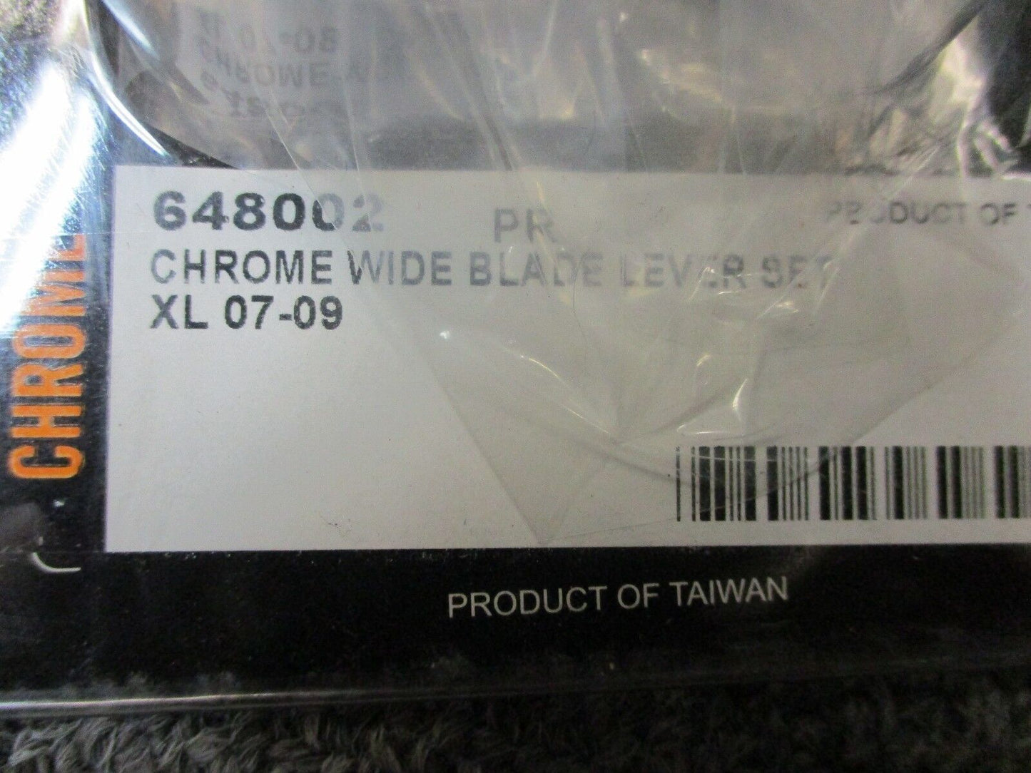 XL 07-09 Chrome Wide Blade Lever Set for Harley Davidson Custom Chrome 648002