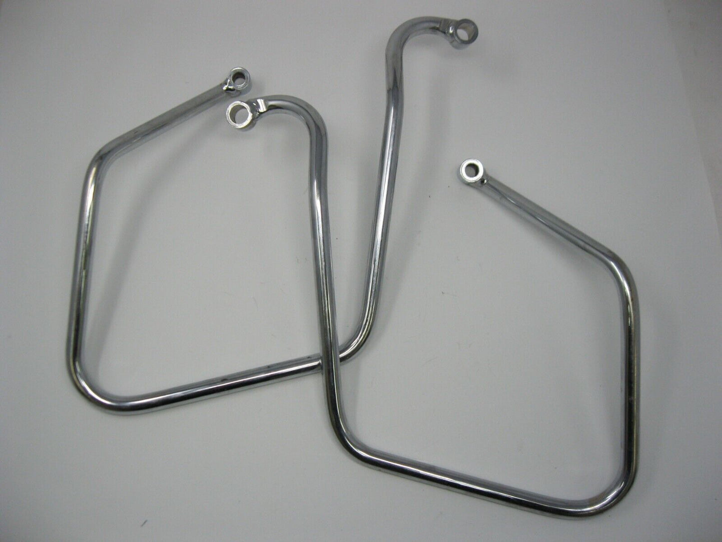 Unbranded Chrome Throw Over Saddlebag Guards (PAIR) (6.75" Between Holes)