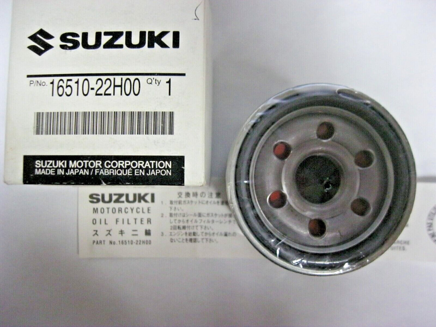 Suzuki OEM GSX GSXR Boulevard Intruder Oil Filter 16510-22H00