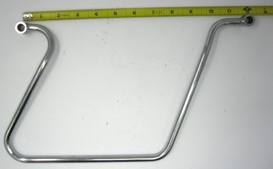 Unbranded Chrome Right Side Throw Over Saddlebag Guard (12" Between Holes)