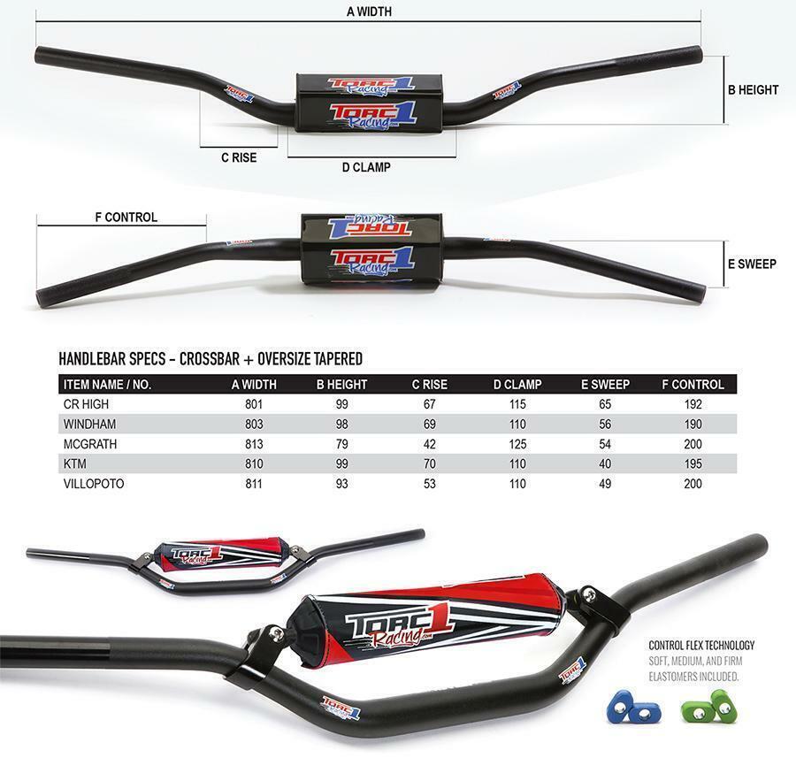 Torc 1 Racing Attack Oversize Tapered Handlebar 1604-0200