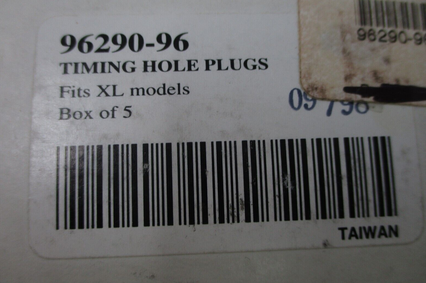 Timing Hole Plug Fits XL Models PK 5   96290-96