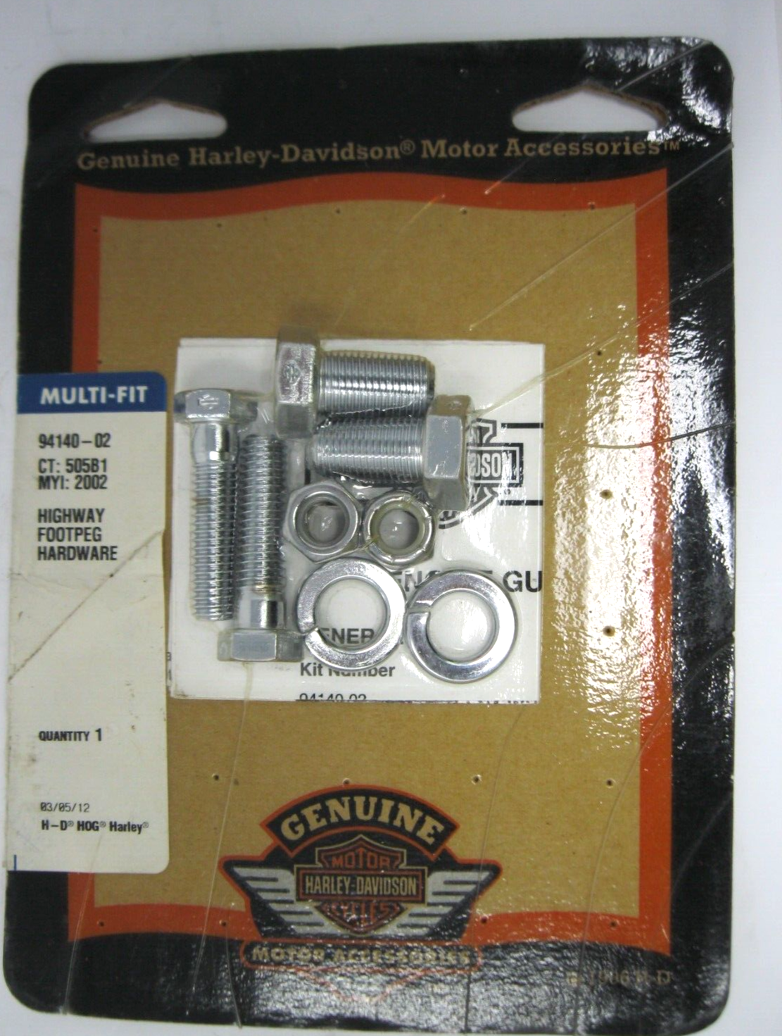 Harley-Davidson OEM Highway Footpeg Hardware 94140-02