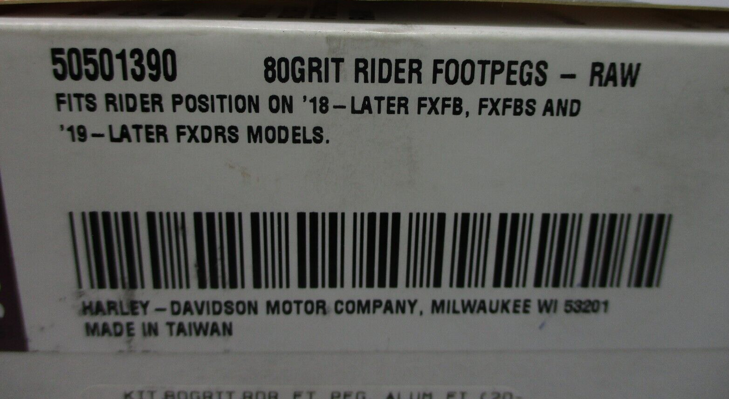 Harley-Davidson  80 Grit Rider Foot Peg Aluminum RAW 50501390