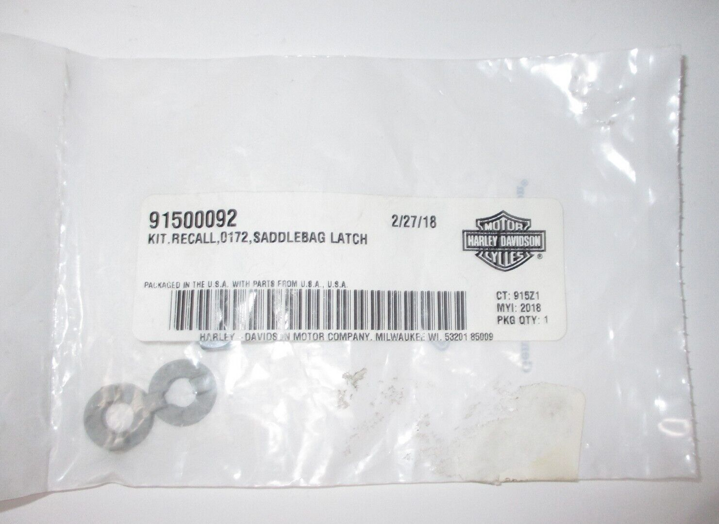 Harley-Davidson Saddlebag Latch 91500092