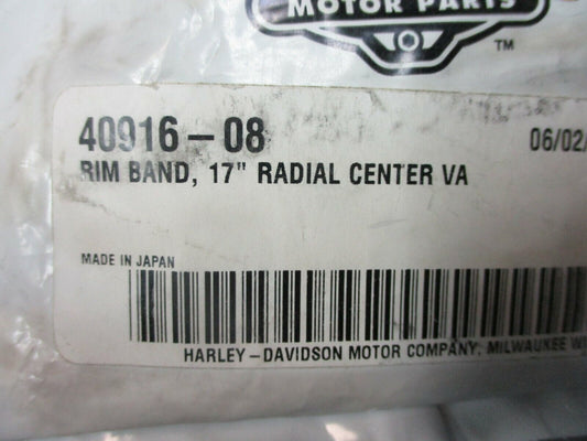 Harley Davidson OEM  Wheel Rim Band 17" Radial Center Valve 40916-08