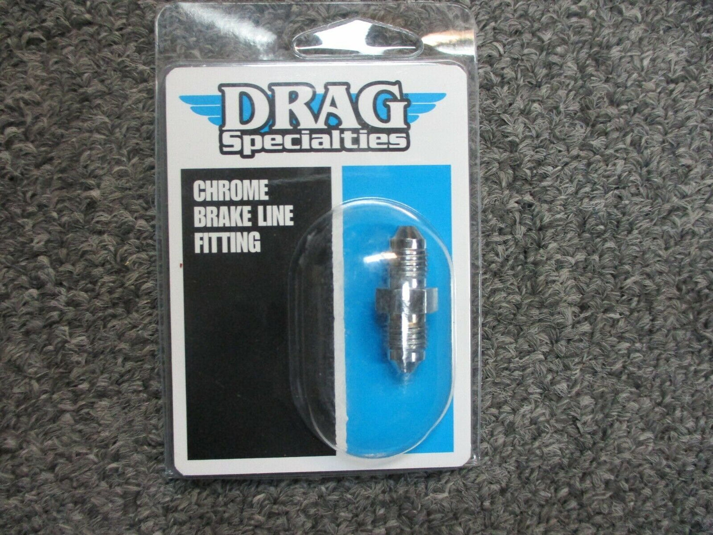 Drag Specialties (2)Chrome Brake Line Fitting AN#3 Straight Union Fitting 373078