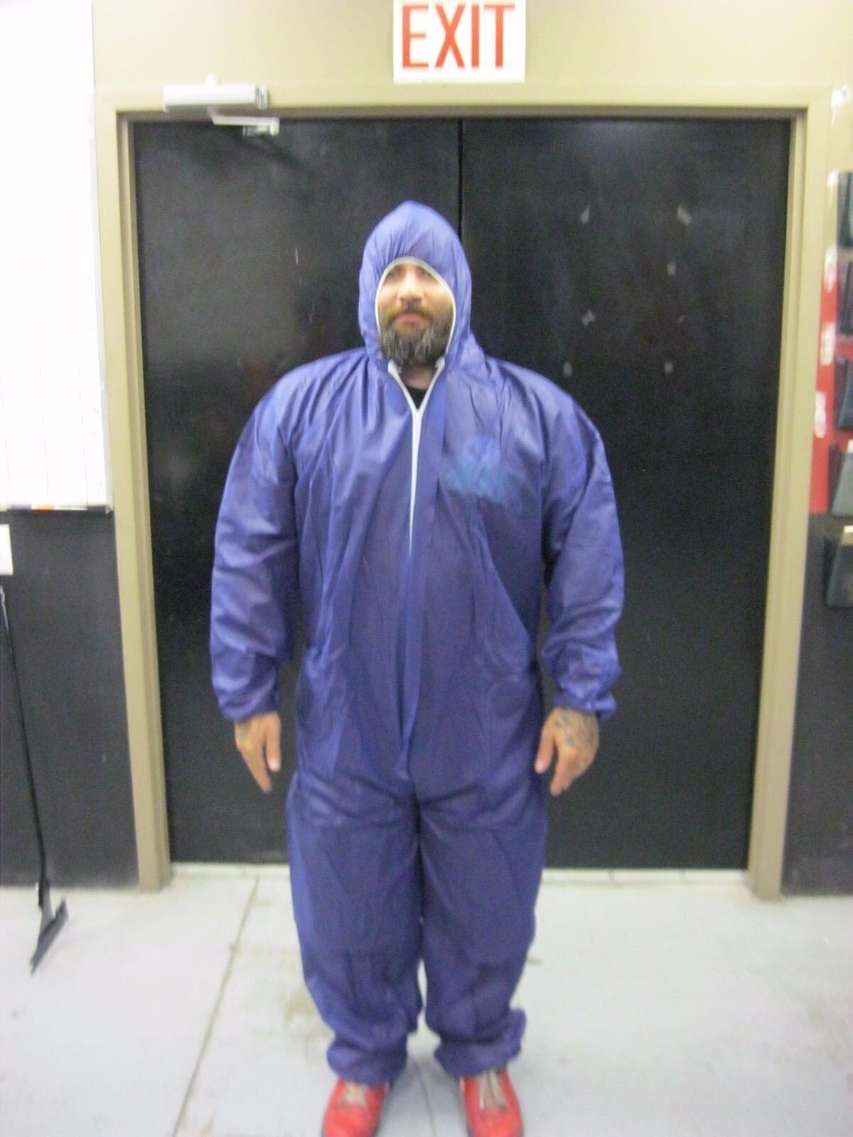 2 BLUE ENVIRONMENTAL SMS PERSONAL PROTECTION / PAINT SUIT WITH HOOD SIZE 3 XL