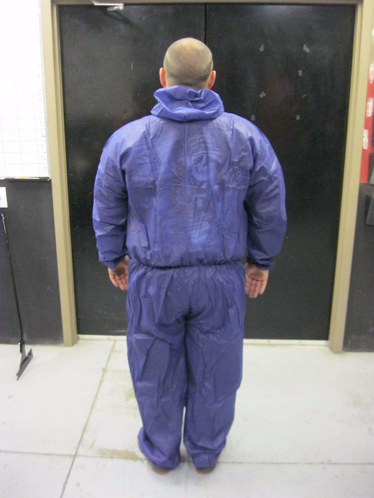 2 BLUE ENVIRONMENTAL SMS PERSONAL PROTECTION / PAINT SUIT WITH HOOD SIZE 3 XL