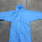 SINGLE BLUE SMS ENVIRONMENTAL CLEANUP / PAINT SUIT WITH HOOD SIZE XL