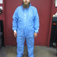 SINGLE BLUE SMS ENVIRONMENTAL CLEANUP / PAINT SUIT WITH HOOD SIZE XL