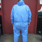 SINGLE BLUE SMS ENVIRONMENTAL CLEANUP / PAINT SUIT WITH HOOD SIZE XL