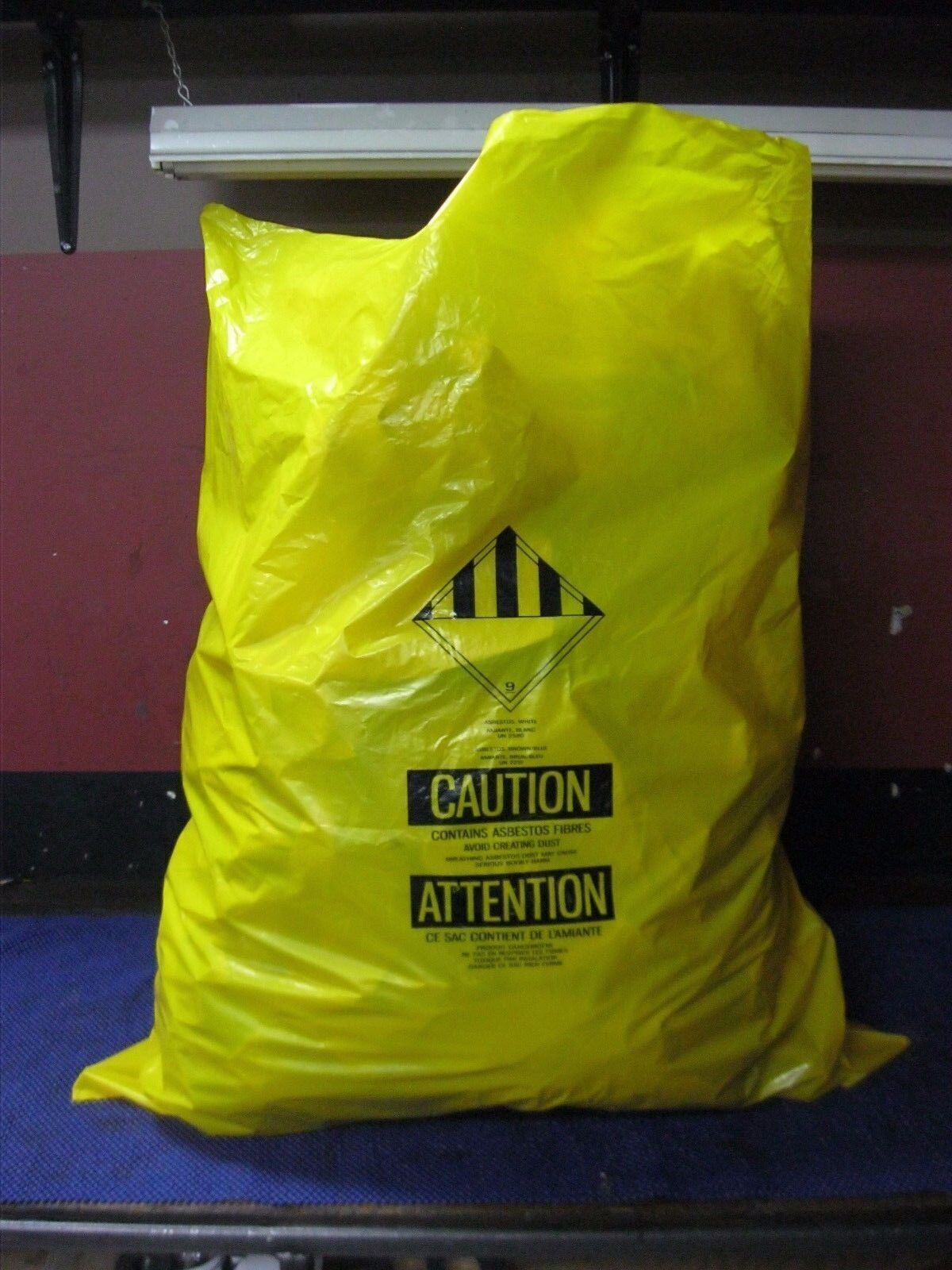 NEW 3MM YELLOW ASBESTOS DISPOSAL BAGS (PACK OF 10) 26" x 39-1/2" (66 X 101 cm)