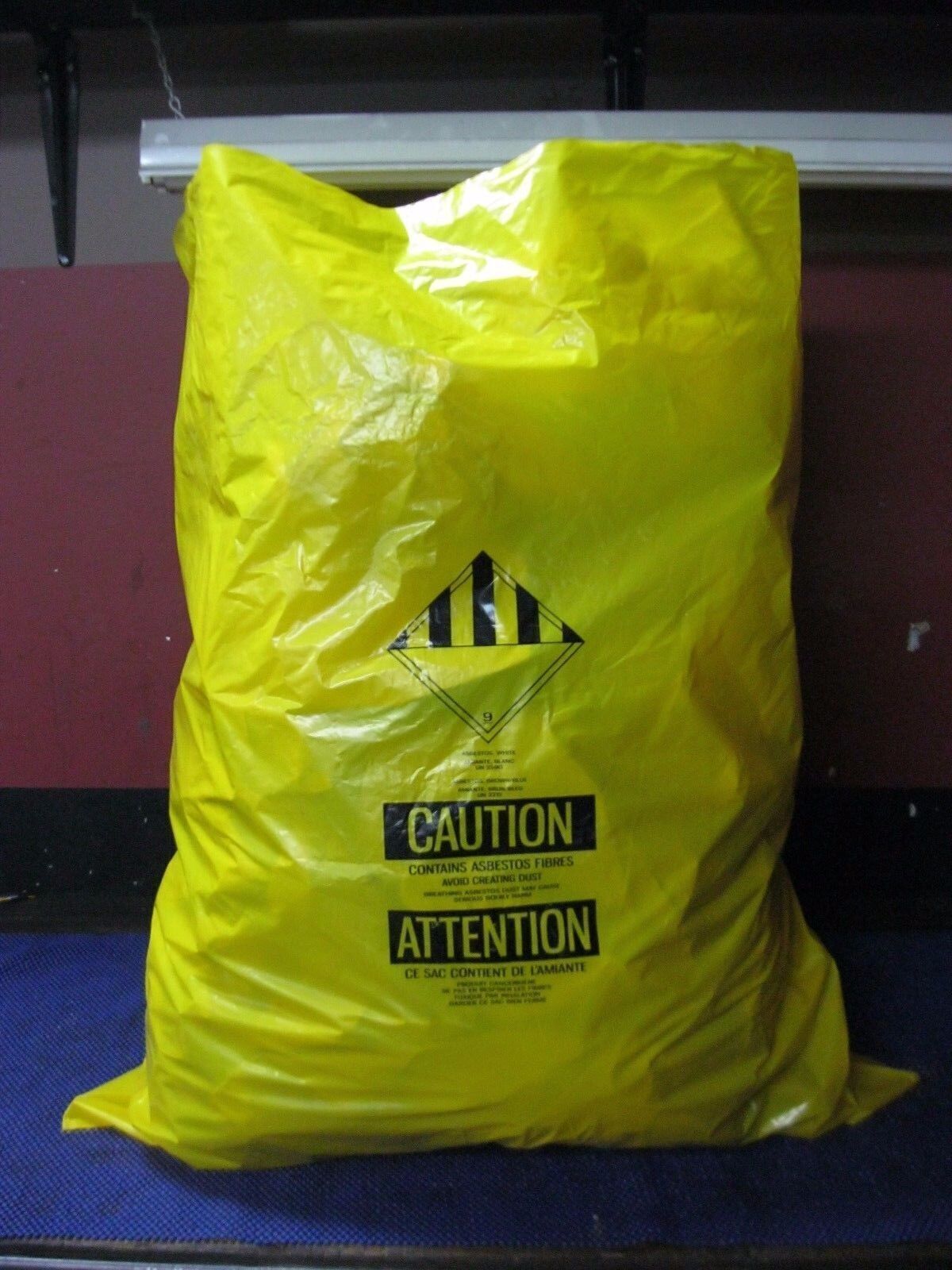 NEW 3MM YELLOW ASBESTOS DISPOSAL BAGS (PACK OF 10) 26" x 39-1/2" (66 X 101 cm)