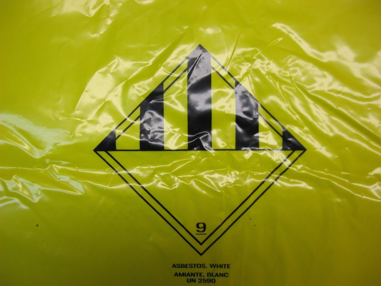 NEW 3MM YELLOW ASBESTOS DISPOSAL BAGS (PACK OF 50) 33" x 39-1/2" (84 X 101 cm)