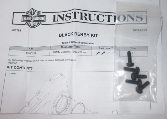 Harley-Davidson  Black Derby Kit 12600259