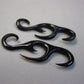 BROWN/BLACK BUFFLO HORN GAUGE EXPANDER TRIBAL HOOK EARRINGS