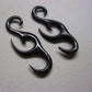 BROWN/BLACK BUFFLO HORN GAUGE EXPANDER TRIBAL HOOK EARRINGS