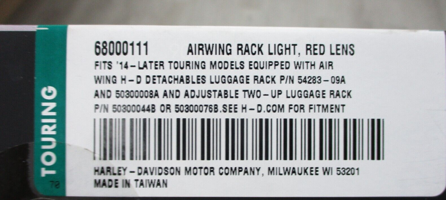 Harley-Davidson  Air Wing Luggage Rack Light 68000111