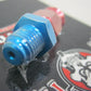 GALFER BLUE AND RED ALUMINUM 10x1.25 FIXED STRAIGHT MALE SHORT FITTING 139442