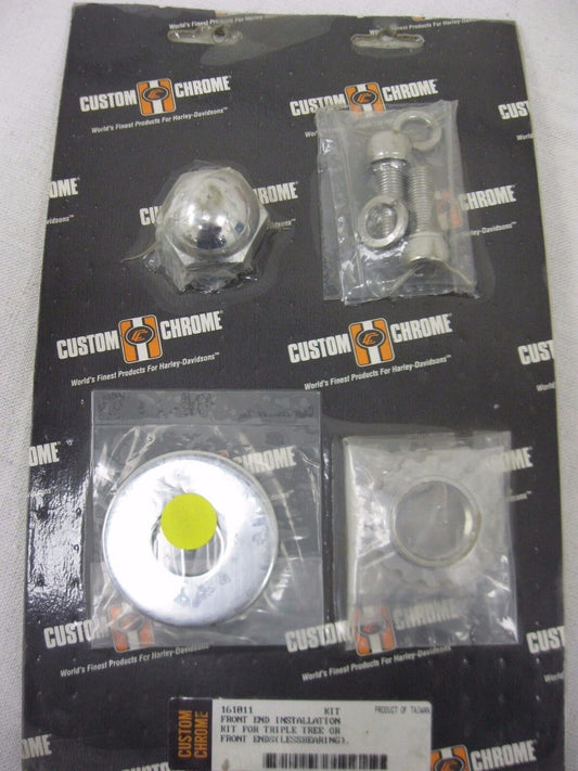 CUSTOM CHROME 161011 HARLEY TRIPLE TREE HARDWARE KIT LESS BEARINGS