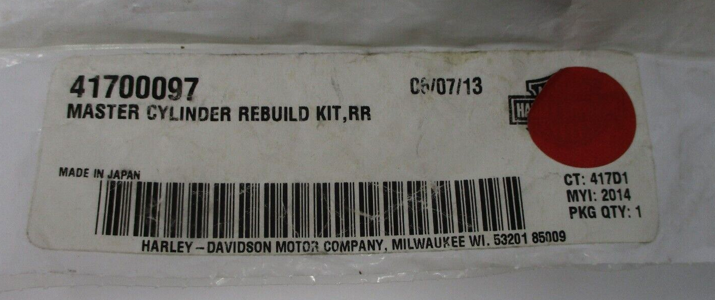 Harley-Davidson  Rebuild Kit Master Cylinder 41700097