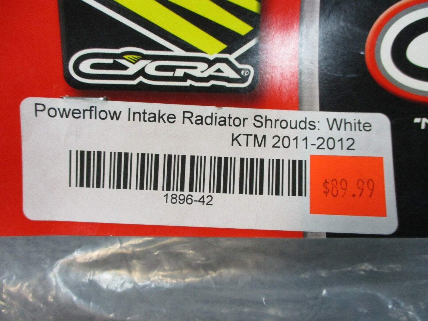 KTM White Powerflow Intake Radiator Shrouds By CYCRA 1896-42
