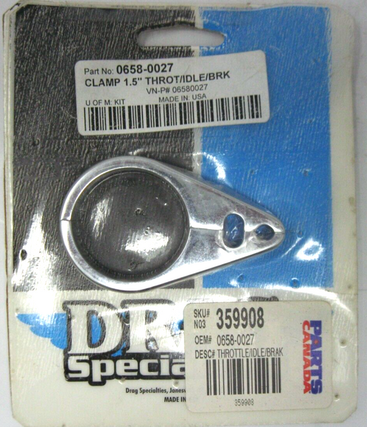 Drag Specialties 1.5" Throttle/Idle/Brake Cable Clamp 359908