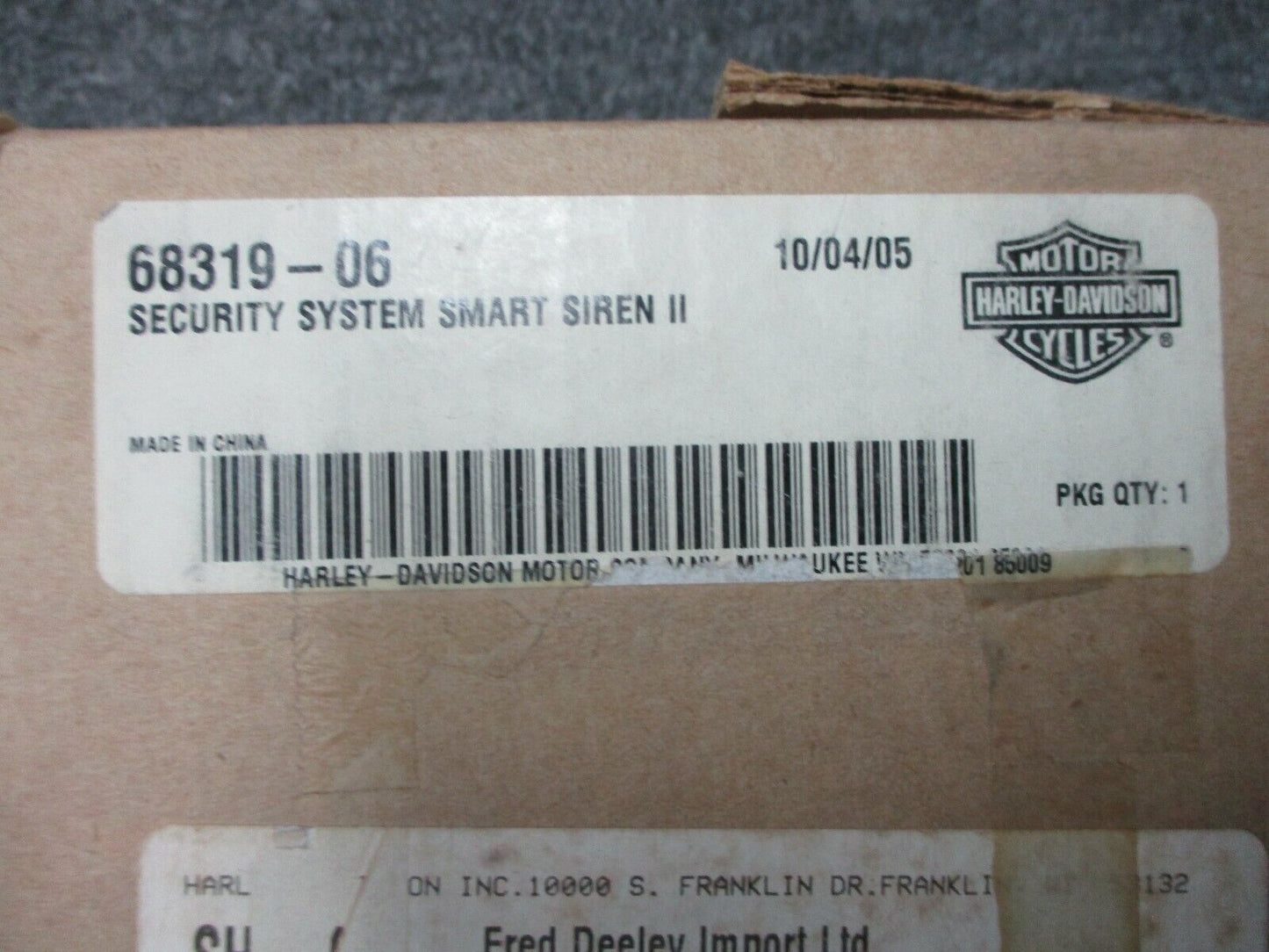 Harley Davidson OEM Softail Security System Smart Siren II Kit 00-02  68319-06