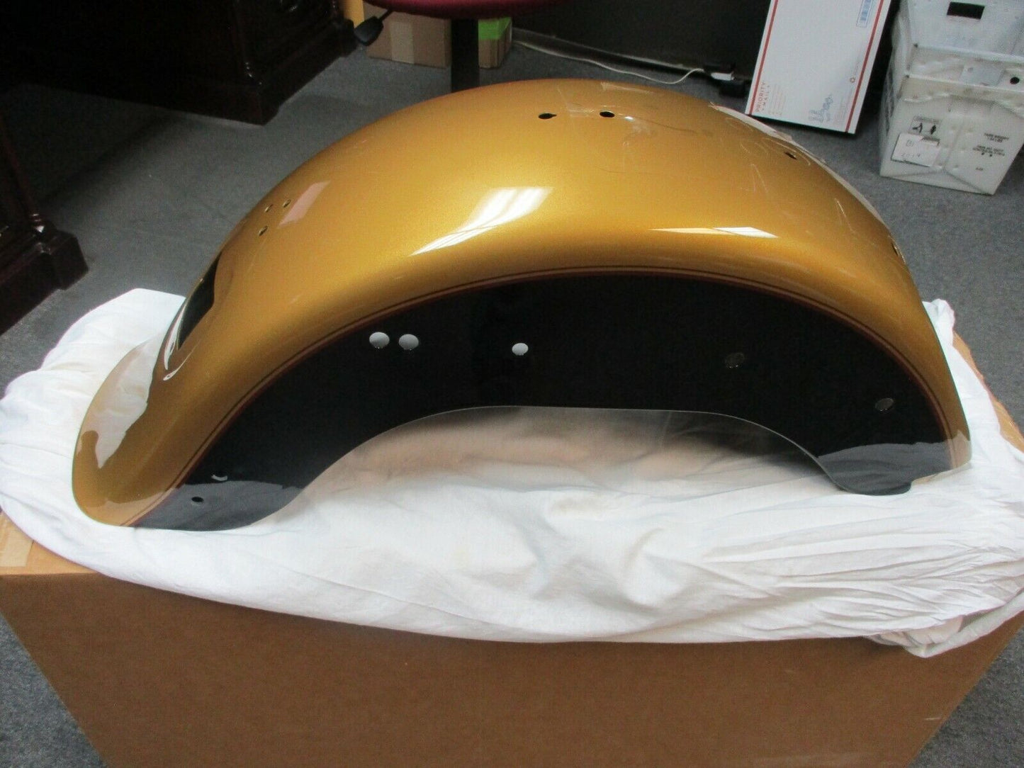 Harley Davidson OEM Rear Fender FLSTF Black Hills Gold/Black Quartz 59500263ECE