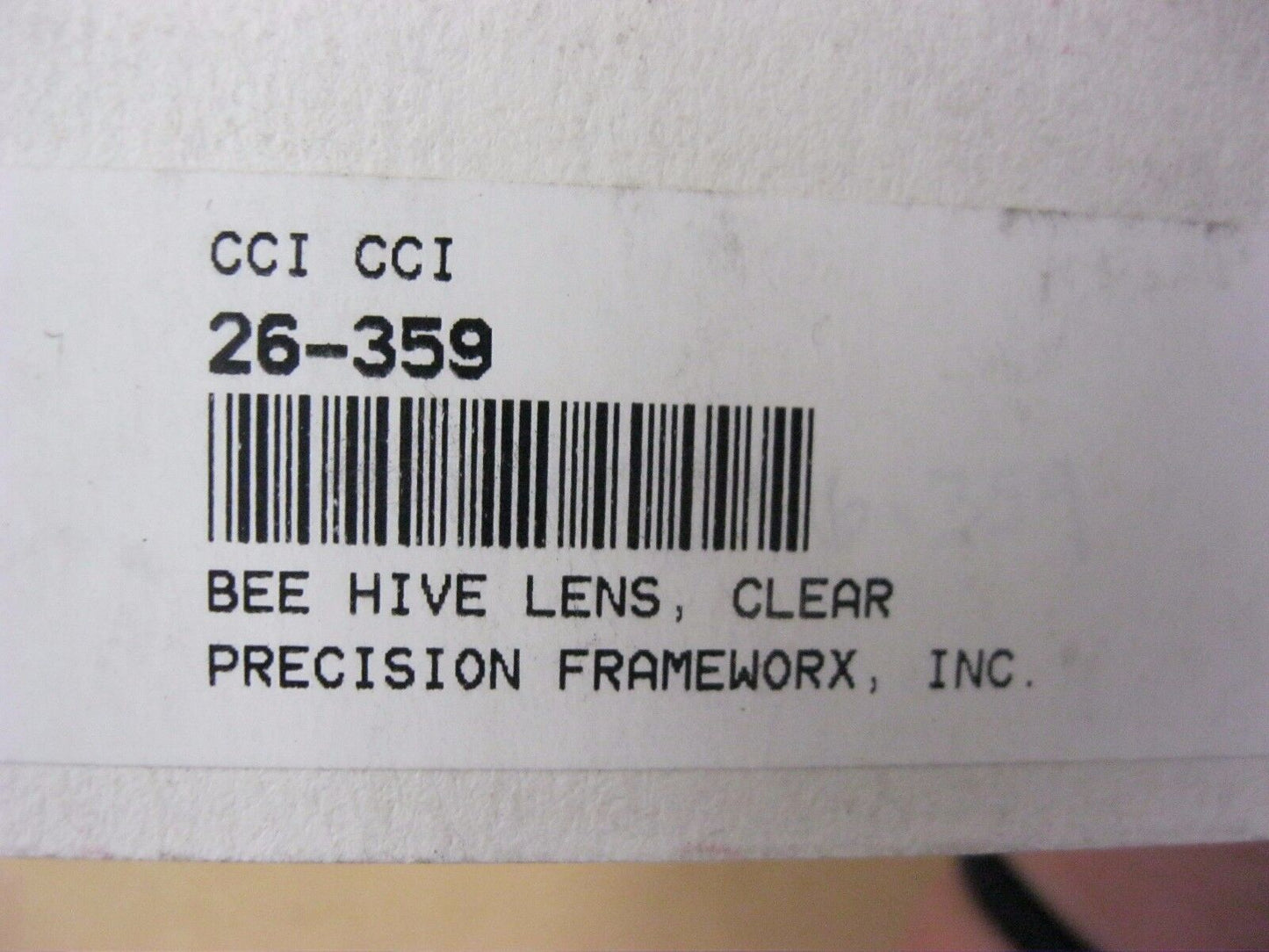 CUSTOM   CHROME   BEE HIVE    LENSE, CLEAR  CCI 26-589