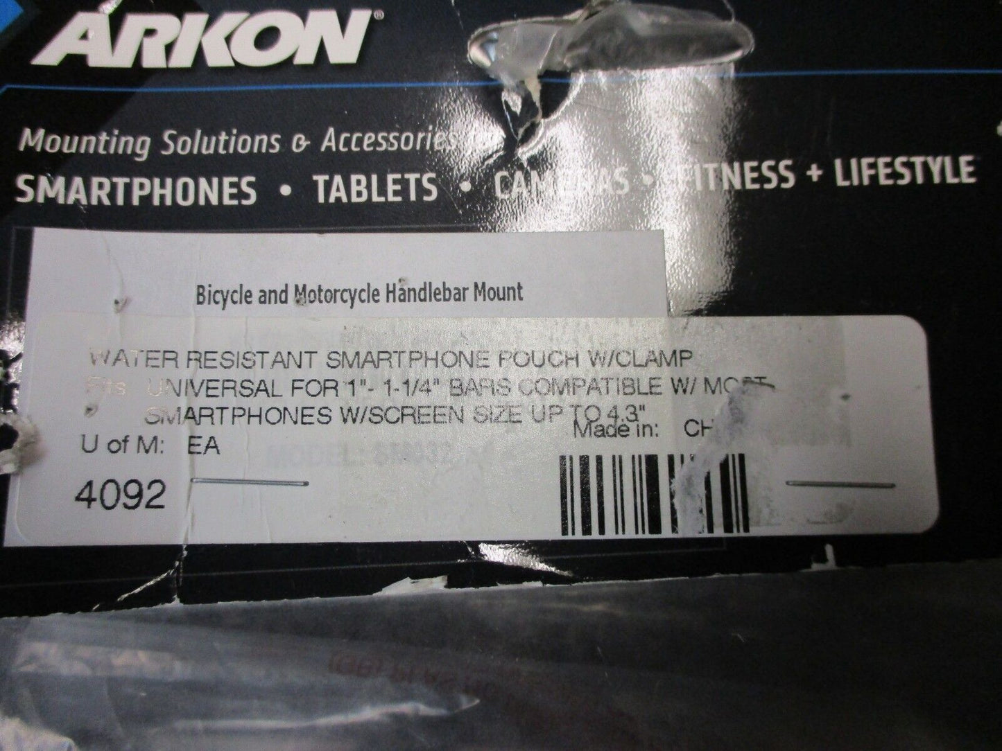 Arkon Motorcycle Cell Phone Case & Mount New fits 1" & 1 1/4" Bars  4092