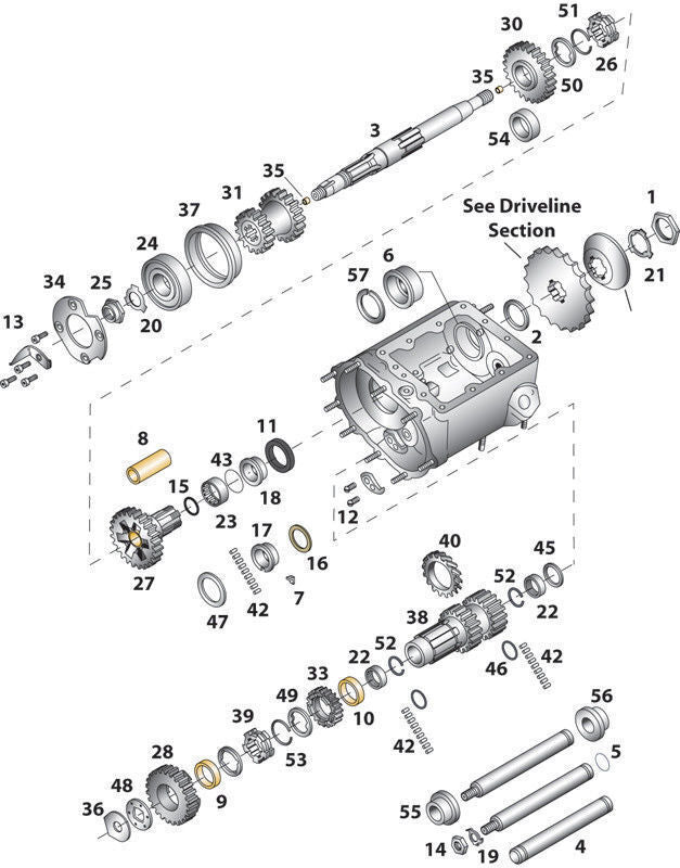 Harley Davidson OEM Transmission Countershaft Gear 1936-75 Models 35713-36T